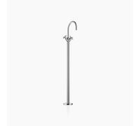 Dornbracht TARA Mitigeur monocommandé pour lavabo avec tube de trop-plein sans garniture d'écoulement, saillie 201mm, 22585892-93, Couleur: Chrome brossé