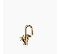 Dornbracht TARA Mitigeur monocommandé pour lavabos avec garniture d'écoulement, saillie 100mm, 22302892-39, Couleur: Dark Brass brossé
