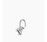 Dornbracht TARA Mitigeur monocommandé pour lavabos avec garniture d'écoulement, saillie 100mm, 22302892-93, Couleur: Chrome brossé