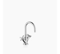 Dornbracht TARA Mitigeur monocommandé pour lavabos avec garniture d'écoulement, saillie 135mm, 22512892-93, Couleur: Chrome brossé