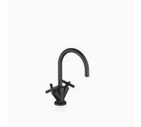 Dornbracht TARA Mitigeur monocommandé pour lavabos avec garniture d'écoulement, saillie 165mm, 22513892-33, Couleur: Noir Mat