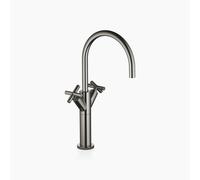 Dornbracht TARA Mitigeur monocommandé pour lavabos avec pied surélevé, sans vidage, saillie 200mm, 22533892-19, Couleur: Chrome foncé