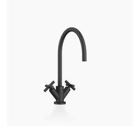 Dornbracht TARA Mitigeur monotrou, bec pivotant à 360°, saillie 235mm, 22815892-33, Couleur: Noir Mat