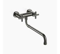 Dornbracht TARA Mitigeur mural à pont avec bec extractible, saillie 365-545mm, 31151892-19, Couleur: Chrome foncé