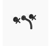 Dornbracht TARA, mélangeur de lavabo mural, saillie 160 mm, kit de montage final, 36707892-33, Couleur: Noir Mat