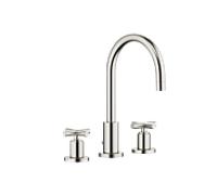 Dornbracht Tara. mitigeur trois trous 20713892-06 pour lavabo, avec garniture de vidage , saillie 165 mm, platine mat