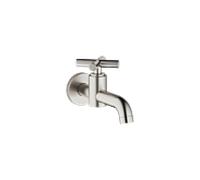 Dornbracht Tara . Robinet mural 30010892-06 avec poignée en croix, eau froide, saillie 140 mm, platine mat