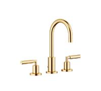 Dornbracht Tara MÃ©langeur de lavabo Ã trois trous, avec garniture de vidage, saillie 135 mm, 20710882, Coloris: laiton brossÃ© - 20710882-28