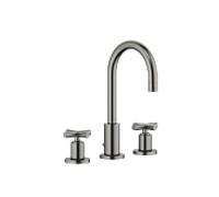 Dornbracht Tara, mÃ©langeur lavabo 3 trous, avec vidage automatique, saillie 135 mm, 20710892, Coloris: foncÃ© Platine mat - 20710892-99
