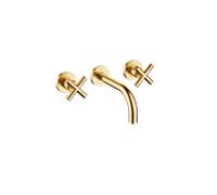 Dornbracht Tara . Set de finition 36707892-28 pour garniture de vidange mural, sans allumette0, saillie 160 mm, laiton brossé