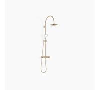 Dornbracht TARA Showerpipe avec thermostat de douche sans douchettes à main, 220mm, flowReduce, 34458892-46, Couleur: Champagne brossé