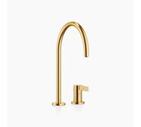 Robinet de cuisine Dornbracht TARA Ultra, mélangeur à deux trous, rosaces individuelles, saillie 241mm, 32815875-28, Couleur: Laiton brossé