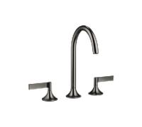 Dornbracht Vaia à trois trous 20713819-99 pour lavabo, avec garniture de vidage , matte de platine foncé