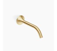 Dornbracht VAIA Bec déverseur mural pour lavabos, sans garniture de vidage, saillie 190mm, 13800809-28, Couleur: Laiton brossé