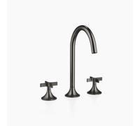 Dornbracht VAIA Mélangeur de lavabo à trois trous avec vidage, poignée croisillon, saillie 168mm, 20713809-99, Couleur: foncé Platine mat
