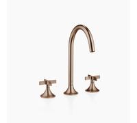 Dornbracht VAIA Mélangeur de lavabo à trois trous avec vidage, poignée croisillon, saillie 168mm, 20713809-42, Couleur: bronze brossé