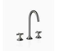 Dornbracht VAIA Mélangeur de lavabo à trois trous avec vidage, poignée croisillon, saillie 168mm, 20713809-19, Couleur: Chrome foncé