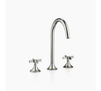 Dornbracht VAIA Mélangeur de lavabo à trois trous avec vidage, poignée croisillon, saillie 168mm, 20713809-06, Couleur: Platine Mat