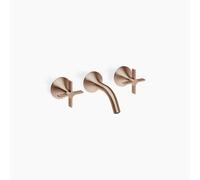 Dornbracht VAIA Mélangeur mural pour lavabo sans vidage, poignée croisillon, saillie 125mm, 36702809-42, Couleur: bronze brossé