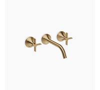 Dornbracht VAIA Mélangeur mural pour lavabo sans vidage, poignée croisillon, saillie 190mm, 36712809-39, Couleur: Dark Brass brossé