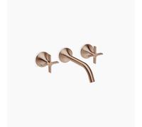 Dornbracht VAIA Mélangeur mural pour lavabo sans vidage, poignée croisillon, saillie 190mm, 36712809-42, Couleur: bronze brossé