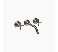 Dornbracht VAIA Mélangeur mural pour lavabo sans vidage, poignée croisillon, saillie 190mm, 36712809-99, Couleur: foncé Platine mat