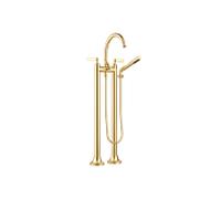 Dornbracht Vaia mitigeur bain 2 trous 25943819-28 à poser, avec set de douche, laiton brossé
