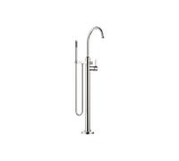 Dornbracht VAIA Mitigeur monocommandé pour bain, tube de trop-plein pour montage indépendant avec garniture de douche flexible, saillie 281mm, 25863809-06, Couleur: Platine Mat