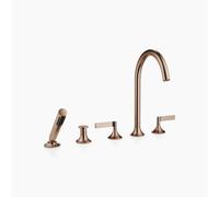 Dornbracht VAIA Mitigeur bain/douche à 5 trous, montage sur bord de baignoire, inverseur automatique, manette, saillie 220mm, 27522819-42, Couleur: bronze brossé