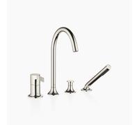 Dornbracht VAIA Mitigeur de bain à 4 trous pour montage sur bord de baignoire ou de carrelage, saillie 220 mm, 27632809-08, Couleur: platine