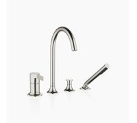 Dornbracht VAIA Mitigeur de bain à 4 trous pour montage sur bord de baignoire ou de carrelage, saillie 220 mm, 27632809-06, Couleur: Platine Mat
