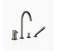 Dornbracht VAIA Mitigeur de bain à 4 trous pour montage sur bord de baignoire ou sur bord de carrelage, saillie 220mm, 27632809-99, Couleur: foncé Platine mat
