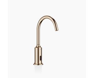Dornbracht VAIA robinetterie de lavabo, fonction ouverture et fermeture électrique, sans vidage, alimentation par pile/réseau, 44521809-27, Couleur: Light Gold brossé