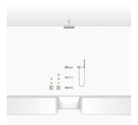 Dornbracht WATER FALL Bec déverseur avec jets individuels pour montage mural, avec Pearlstream, 13425979-06, Couleur: Platine Mat