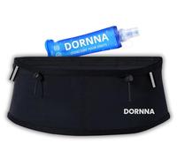 DORNNA Skinny W1 - Ceinture Running + Flasque Running 250ml - Ceinture Hydratation Running - Ceinture de Course avec Porte dossard et Porte bâton pour Le Trail Running. (L-XL)