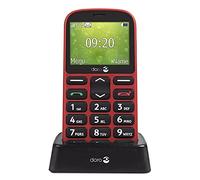 Doro 1361 Téléphone Portable débloqué 2G (Ecran : 2,4 Pouces - 1 Go - Double Micro-SIM - Système d'exploitation propriétaire Doro) Rouge