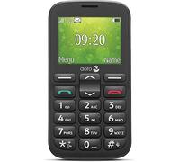 Doro 1380 Téléphone portable débloqué 2G double SIM pour personnes âgées avec écran 2,4" appareil photo et bouton d’assistance (Noir) [Version britannique et irlandaise]