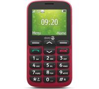 Doro 1380 Téléphone portable débloqué réseau 2G uniquement double SIM pour personnes âgées avec écran 2,4", appareil photo et bouton d'assistance [Version britannique et irlandaise] (Rouge)