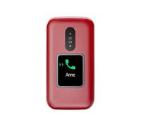 Doro Téléphone à clapet 2880 4G SIM unique écran 320×240 pixels Bluetooth 5.0 1000 mAh Rouge/Blanc