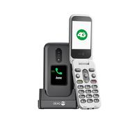 Doro 2880 4G Téléphone Portable à Clapet pour Seniors - Simple d'Utilisation - Téléphone Portable sans Internet - Double Ecran - Touche d'Assistance - Touches Vocales - Bluetooth (Noir/Blanc)