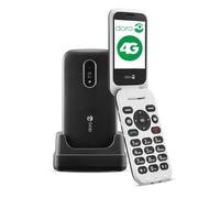 doro 6820 Téléphone portable à clapet pour séniors avec station de charge noir