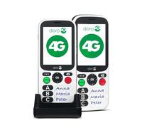Doro 780X - Téléphone Portable 4G pour Personnes Âgées - Handicap - démence - déficience cérébrale - Clavier Simplifié - Touche d'Assistance - Géolocalisation - Socle Chargeur