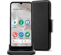 Doro 8100 Plus avec chargeur de bureau et étui portefeuille