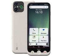 Doro - Smartphone Aurora A30 - Téléphone Portable Senior - Facile à Utiliser - Touche d'Assistance avec Localisation GPS - Compatible Appareils Auditifs - Câble USB Inclus - Blanc