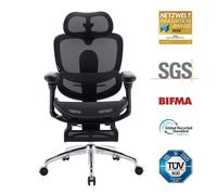 Doro C300 Pro V2 Chaise ergonomique - Soutien lombaire auto-adaptatif 2.0, Dossier SynchroFlex, Appui-tête 3D large, Accoudoirs 8D, Inclinaison 135°, Profondeur d'assise réglable, Repose-pieds, 150 kg