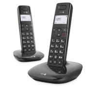 Doro Comfort 1010 Duo Téléphone sans Fil DECT pour Seniors avec Fonction d'Appel Interne/Intercom et Compatible avec Appareils Auditifs (Duo/Noir)