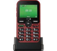 DORO - Téléphone Doro Leva E10 4G Pour Seniors - Écran Paysage 2,4", Touches Contrastées, Son Extra Fort & Clair, HD Voice, Caméra, Touche Doro Secure - Avec Station De Recharge - Rouge