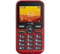 Doro Téléphone Leva L10 4G Écran 2,4" Son HD 2MP Touche d'assistance GPS Socle chargeur Rouge