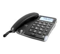 DORO Magna 4000 - Téléphone filaire avec ID d'appelant/appel en instance - noir Noir