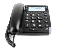Doro Magna 4000 Téléphone Fixe Amplifié +60dB sur Le combiné, avec Touches espacées, Grand écran (Noir) [Version Française]